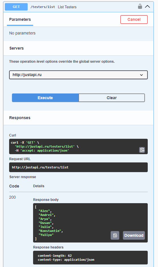 Using OpenApi Swagger