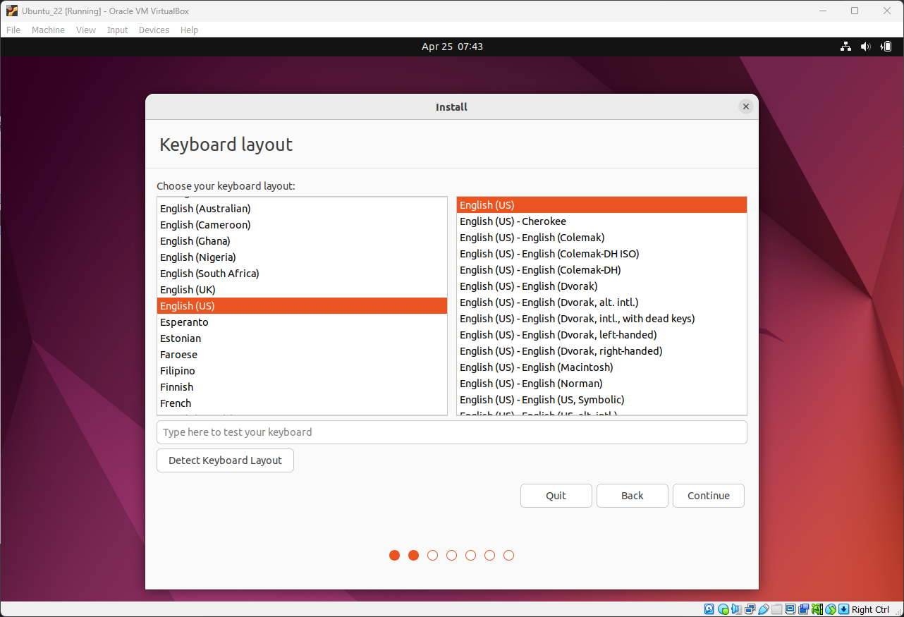 Установка Ubuntu 22.04 изображение с сайта www.testsetup.ru
