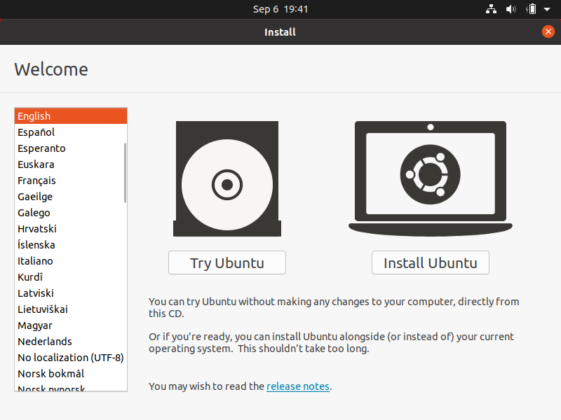 Installation Ubuntu 20.04 image from website www.aredel.com